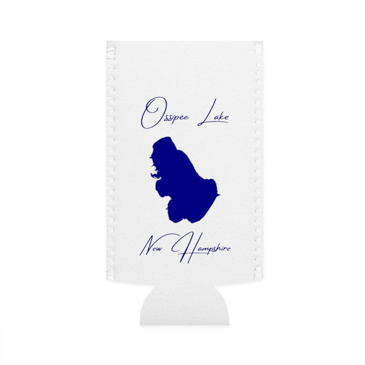 New  Hampshire  Ossipee  Lake  Slim  Can  Koozie  front  position  view  from  flat-front  white.webp