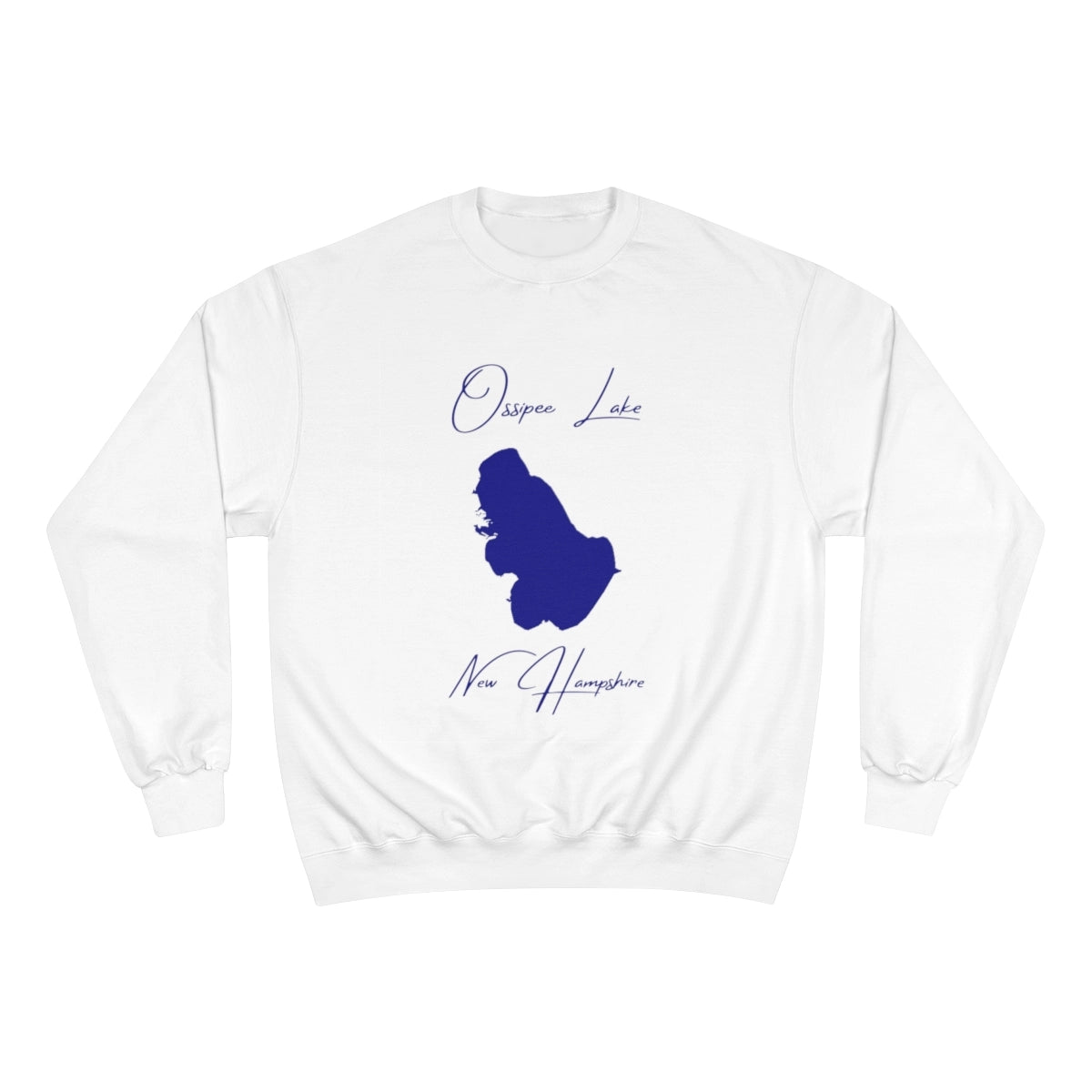 New  Hampshire  Ossipee  Lake  Sweatshirt  front  position  view  from  front  white.webp