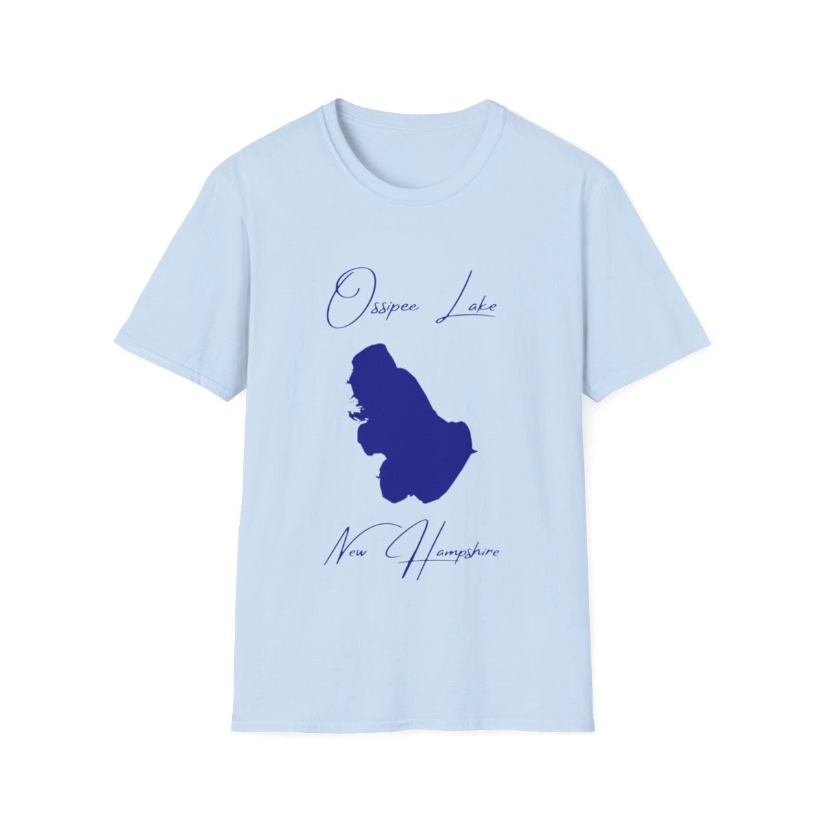 New  Hampshire  Ossipee  Lake  T-shirt  front  position  view  from  front  light  blue.webp