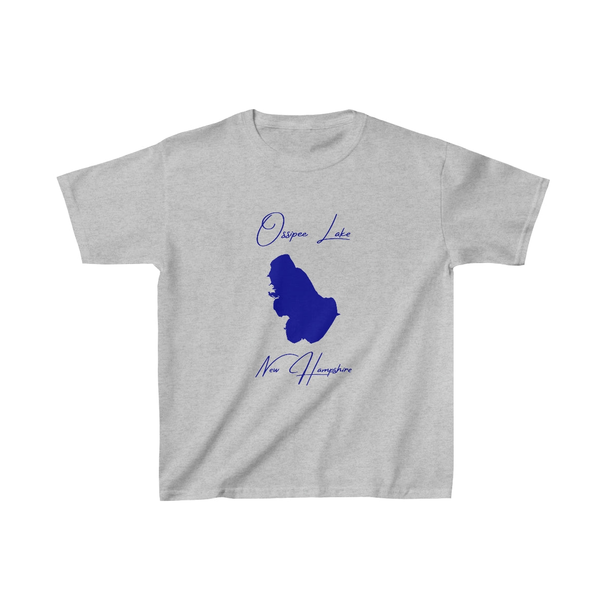 New  Hampshire  Ossipee  Lake  Youth  T-shirt  front  position  view  from  front  sport  grey.webp
