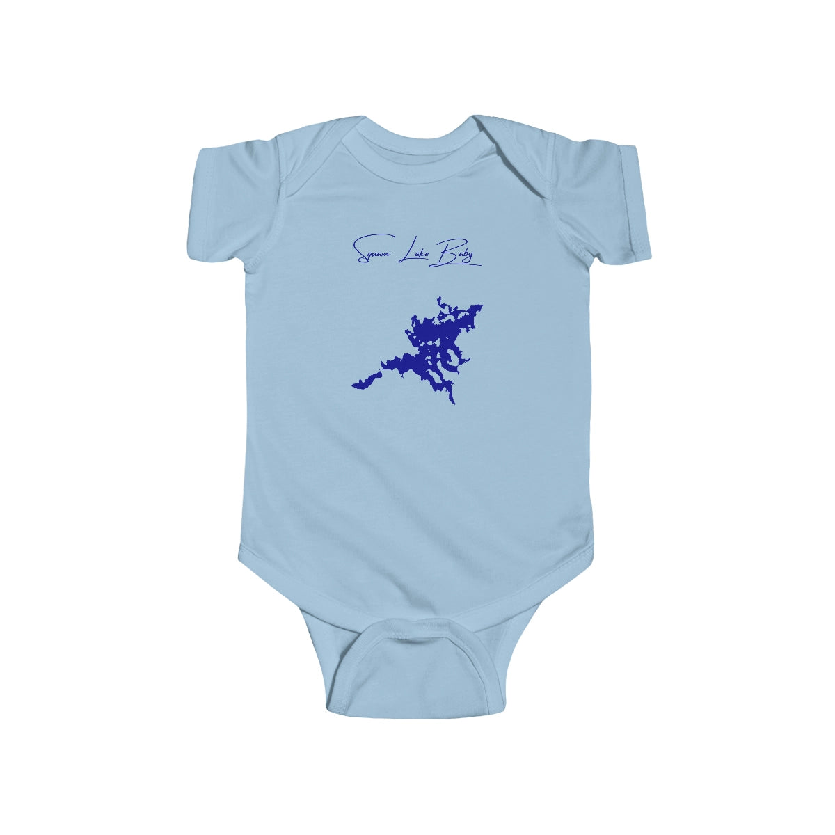 New  Hampshire  Squam  Lake  Onesie  front  position  view  from  front  light  blue.webp