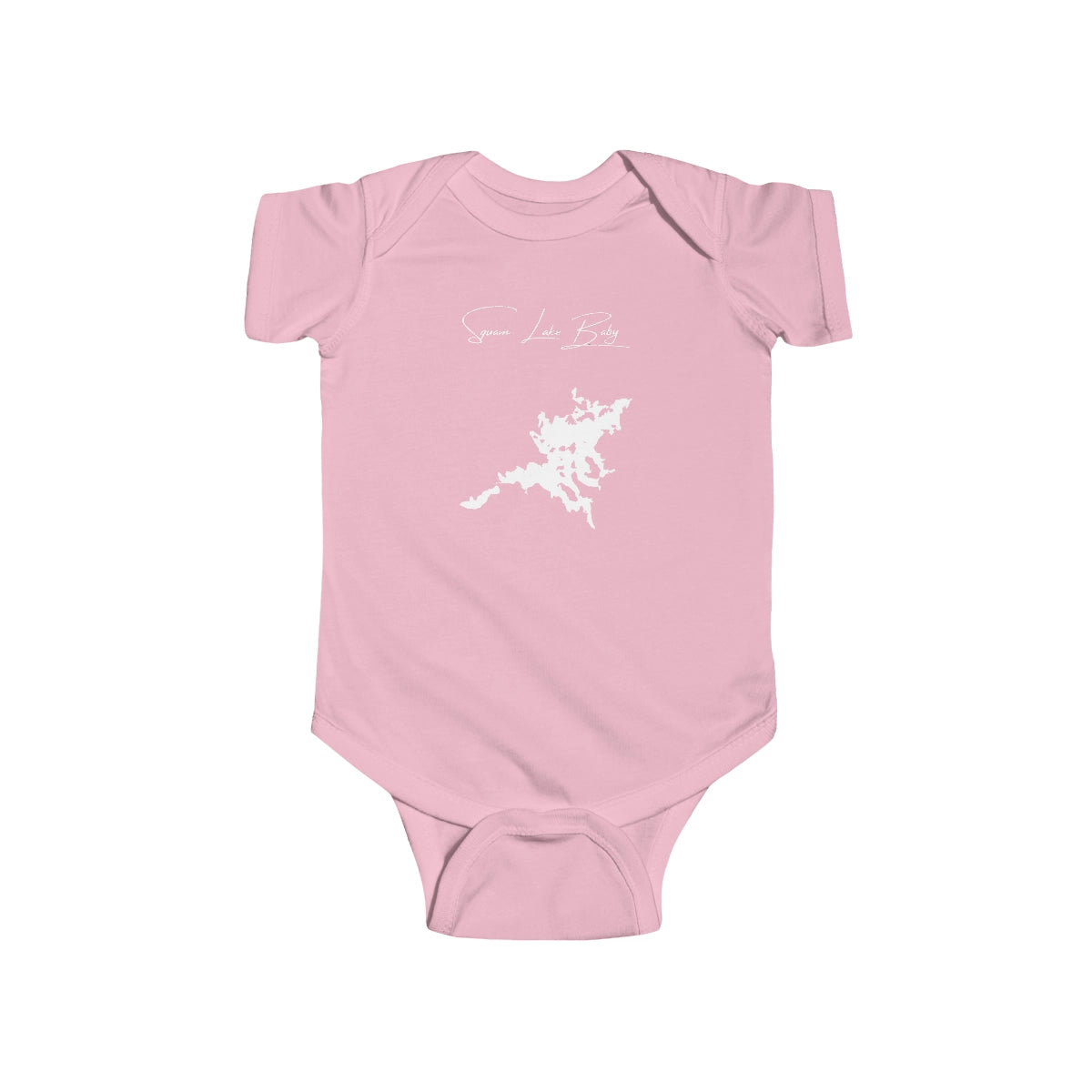 New  Hampshire  Squam  Lake  Onesie  front  position  view  from  front  pink.webp