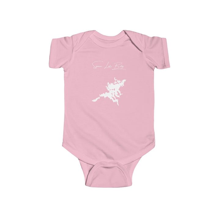 New  Hampshire  Squam  Lake  Onesie  front  position  view  from  front  pink.webp