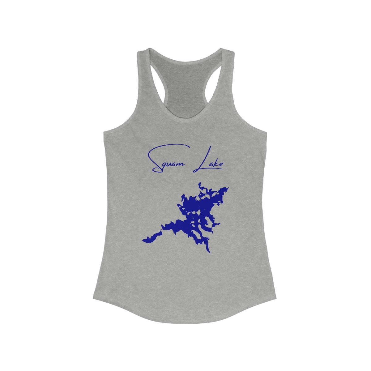 New  Hampshire  Squam  Lake  Racerback-Tank  front  position  view  from  front  heather  grey.webp