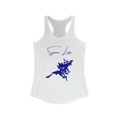 New  Hampshire  Squam  Lake  Racerback-Tank  front  position  view  from  front  solid  white.webp