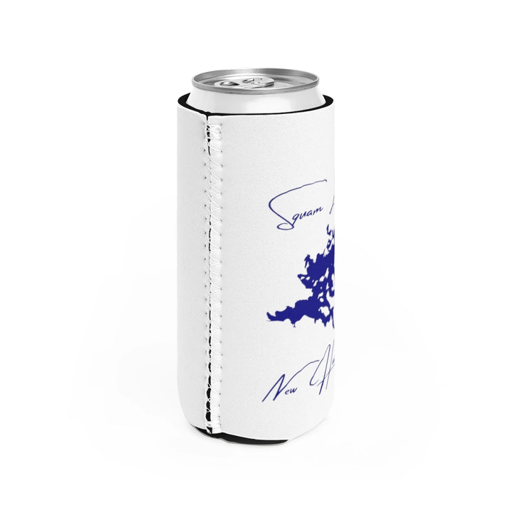 New  Hampshire  Squam  Lake  Slim  Can  Koozie  all  position  view  from  right  white.webp