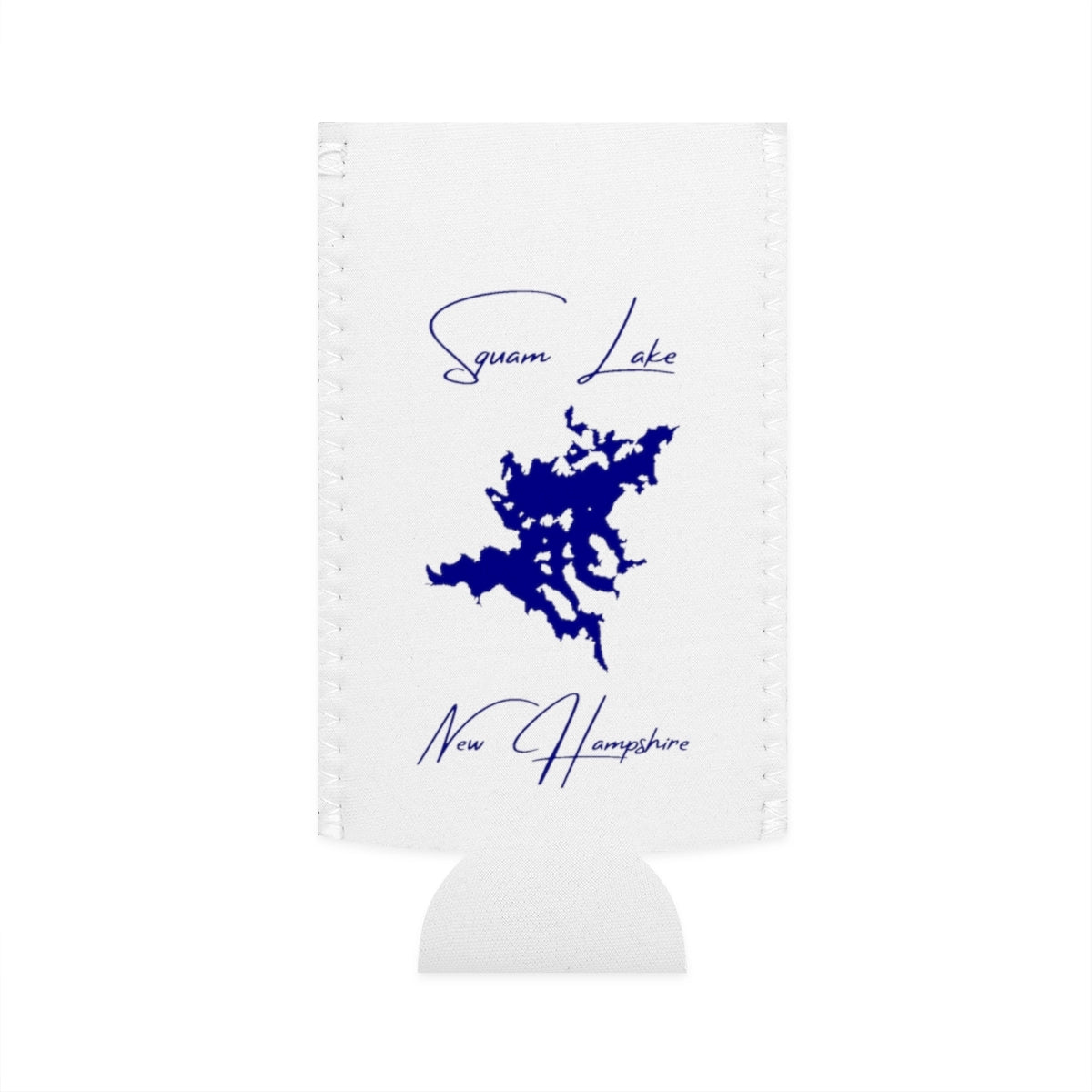 New  Hampshire  Squam  Lake  Slim  Can  Koozie  front  position  view  from  flat-front  white.webp