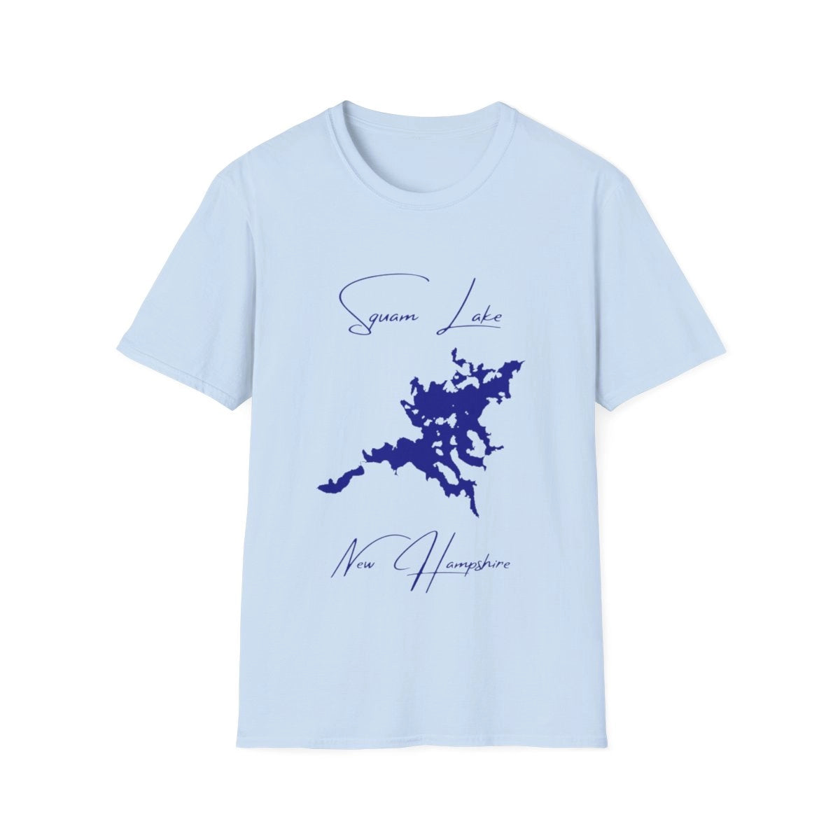 New  Hampshire  Squam  Lake  T-shirt  front  position  view  from  front  light  blue.webp