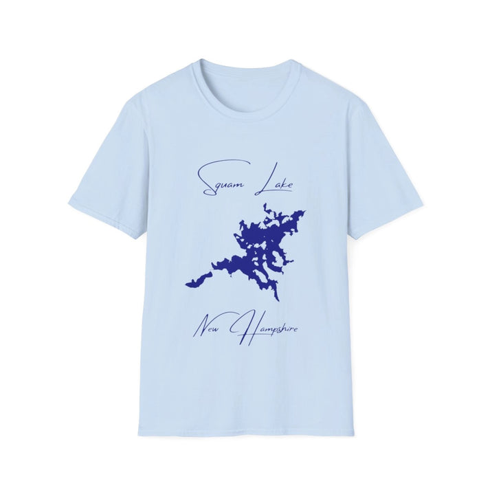 New  Hampshire  Squam  Lake  T-shirt  front  position  view  from  front  light  blue.webp