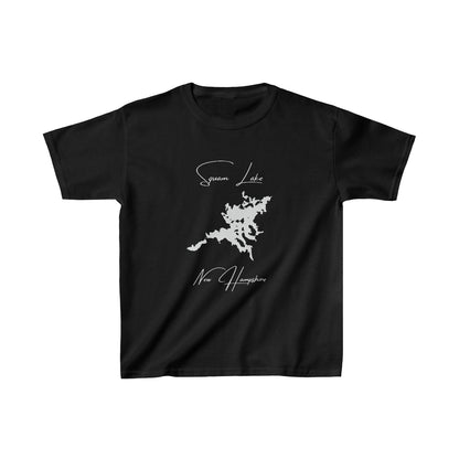 New  Hampshire  Squam  Lake  Youth  T-shirt  front  position  view  from  front  black.webp