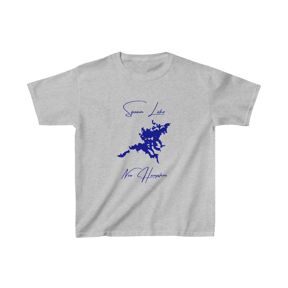 New  Hampshire  Squam  Lake  Youth  T-shirt  front  position  view  from  front  sport  grey.webp