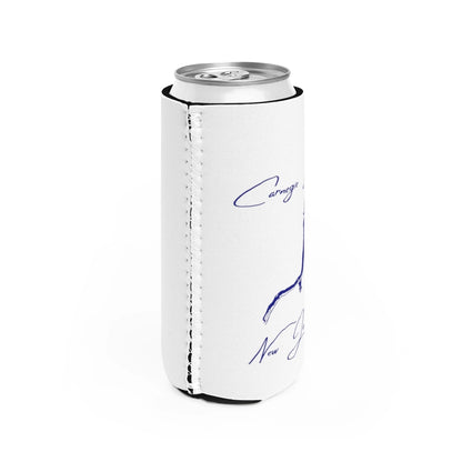 New  Jersey  Carnegie  Lake  Slim  Can  Koozie  all  position  view  from  right  white.webp