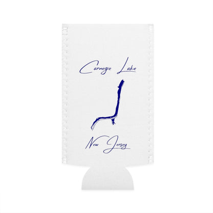 New  Jersey  Carnegie  Lake  Slim  Can  Koozie  front  position  view  from  flat-front  white.webp