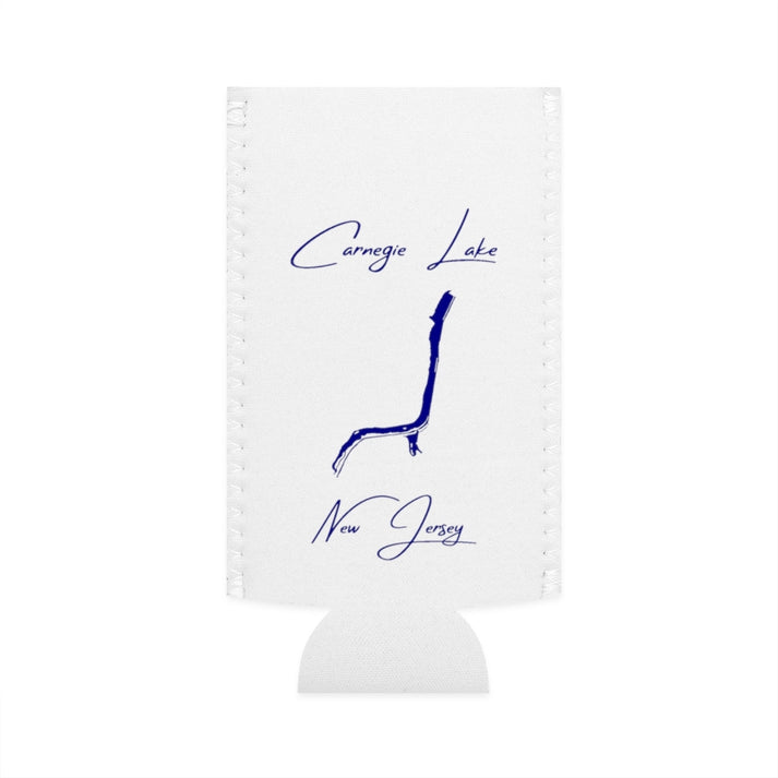 New  Jersey  Carnegie  Lake  Slim  Can  Koozie  front  position  view  from  flat-front  white.webp