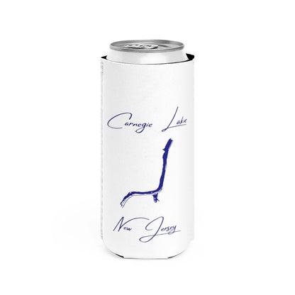 New  Jersey  Carnegie  Lake  Slim  Can  Koozie  front  position  view  from  front  white.webp