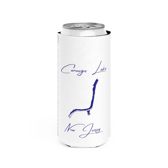 New  Jersey  Carnegie  Lake  Slim  Can  Koozie  front  position  view  from  front  white.webp