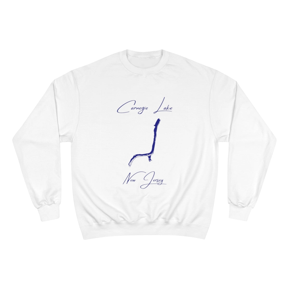 New  Jersey  Carnegie  Lake  Sweatshirt  front  position  view  from  front  white.webp