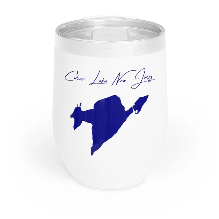 New  Jersey  Culver  Lake  Wine  Tumbler  front  position  view  from  front  white.webp