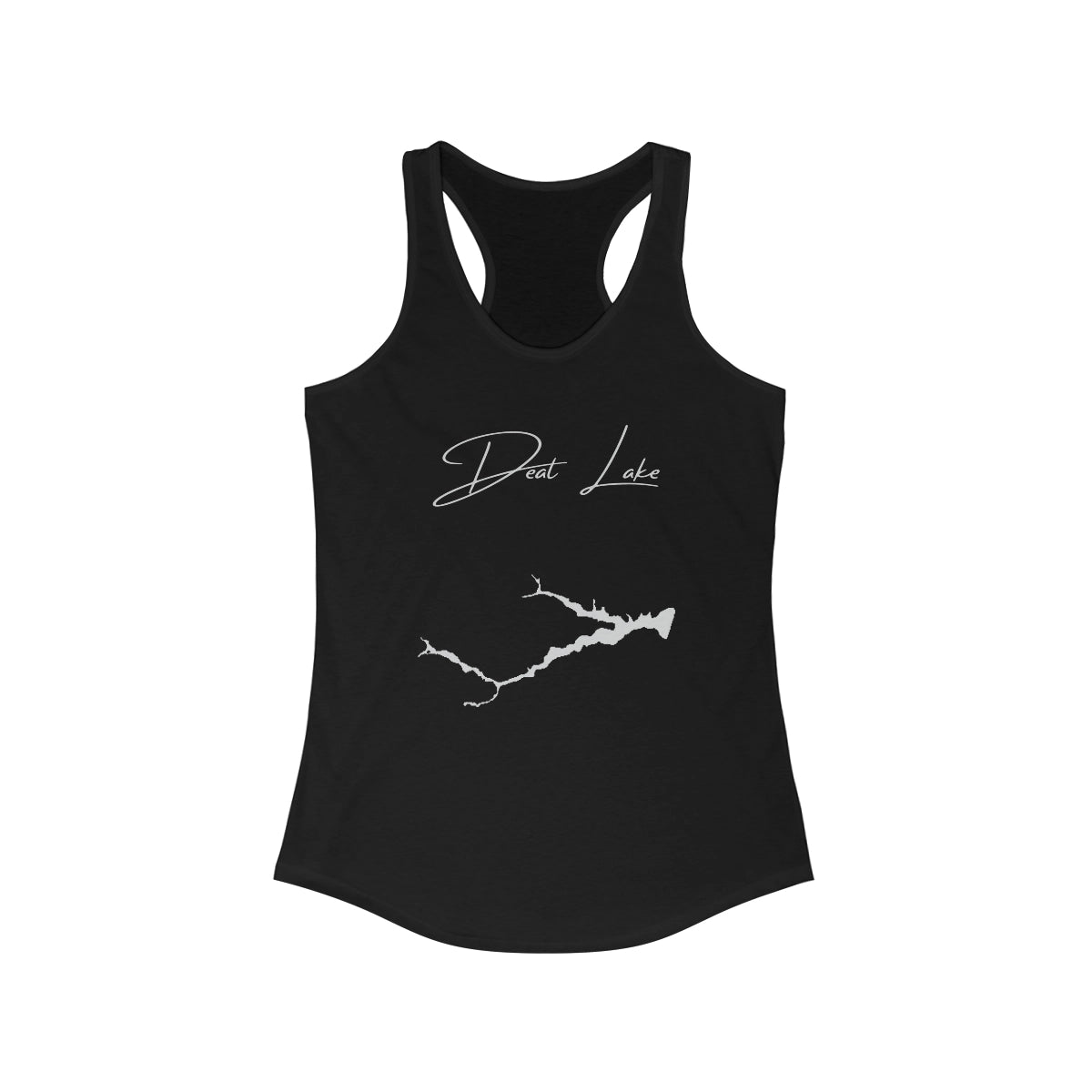 New  Jersey  Deal  Lake  Racerback-Tank  front  position  view  from  front  solid  black.webp