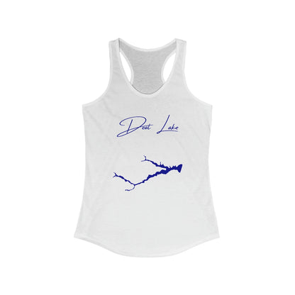 New  Jersey  Deal  Lake  Racerback-Tank  front  position  view  from  front  solid  white.webp