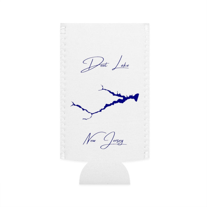 New  Jersey  Deal  Lake  Slim  Can  Koozie  front  position  view  from  flat-front  white.webp