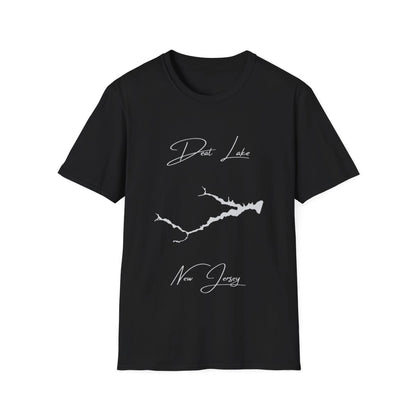 New  Jersey  Deal  Lake  T-shirt  front  position  view  from  front  black.webp