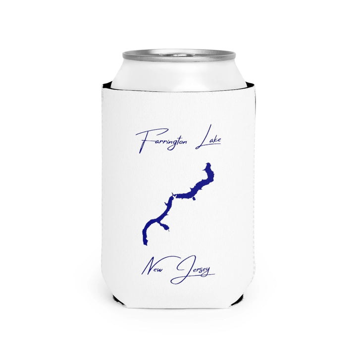 New  Jersey  Farrington  Lake  Can  Koozie  front  position  view  from  front-2  white.webp
