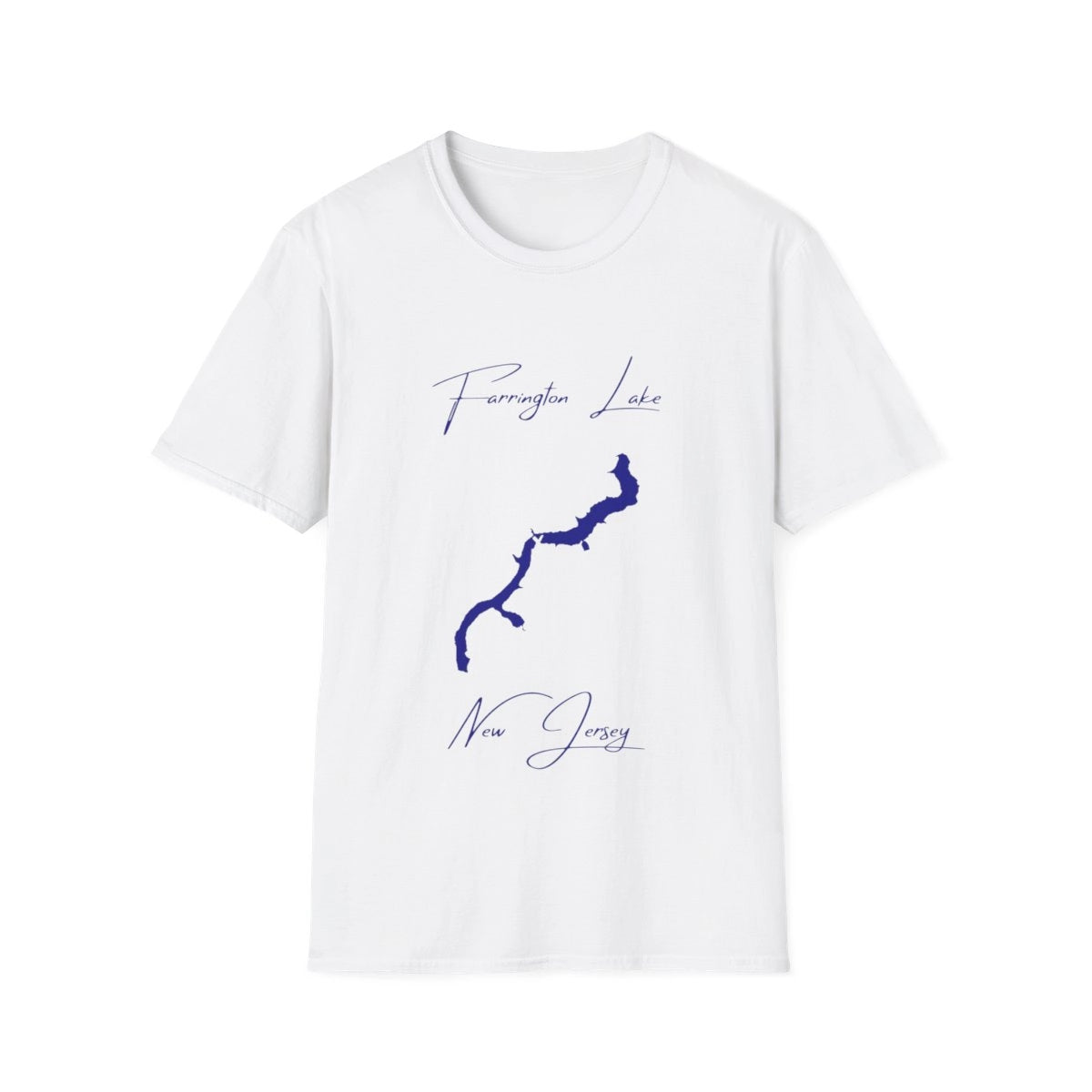 New  Jersey  Farrington  Lake  T-shirt  front  position  view  from  front  white.webp