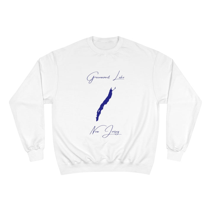 New  Jersey  Greenwood  Lake  Sweatshirt  front  position  view  from  front  white.webp