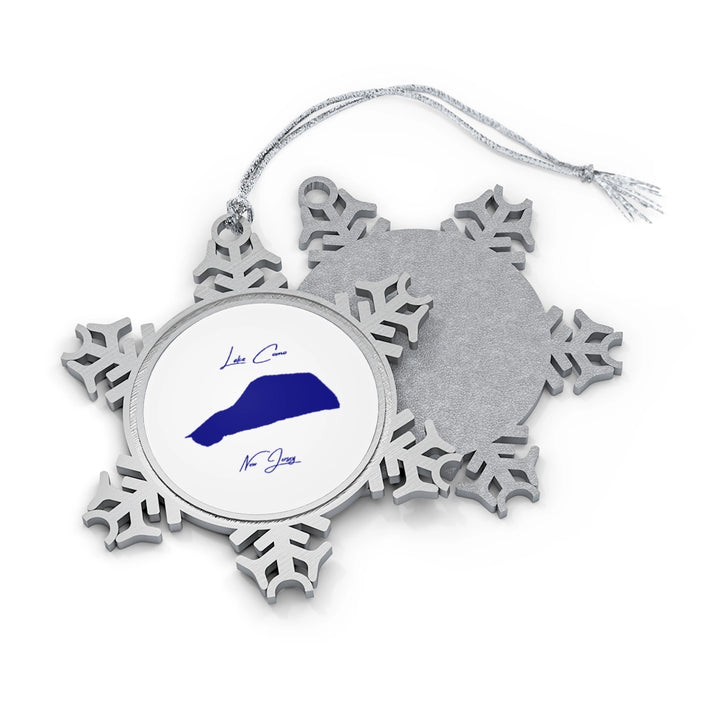 New  Jersey  Lake  Como  XMAS  Ornament  front  position  view  from  front-and-back  one  size.webp