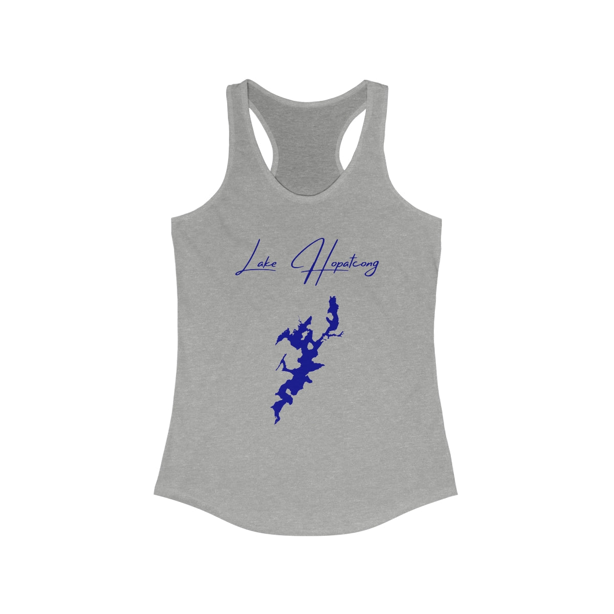 New  Jersey  Lake  Hopatcong  Racerback-Tank  front  position  view  from  front  heather  grey.webp