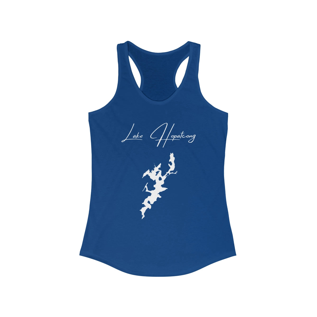 New  Jersey  Lake  Hopatcong  Racerback-Tank  front  position  view  from  front  solid  royal.webp