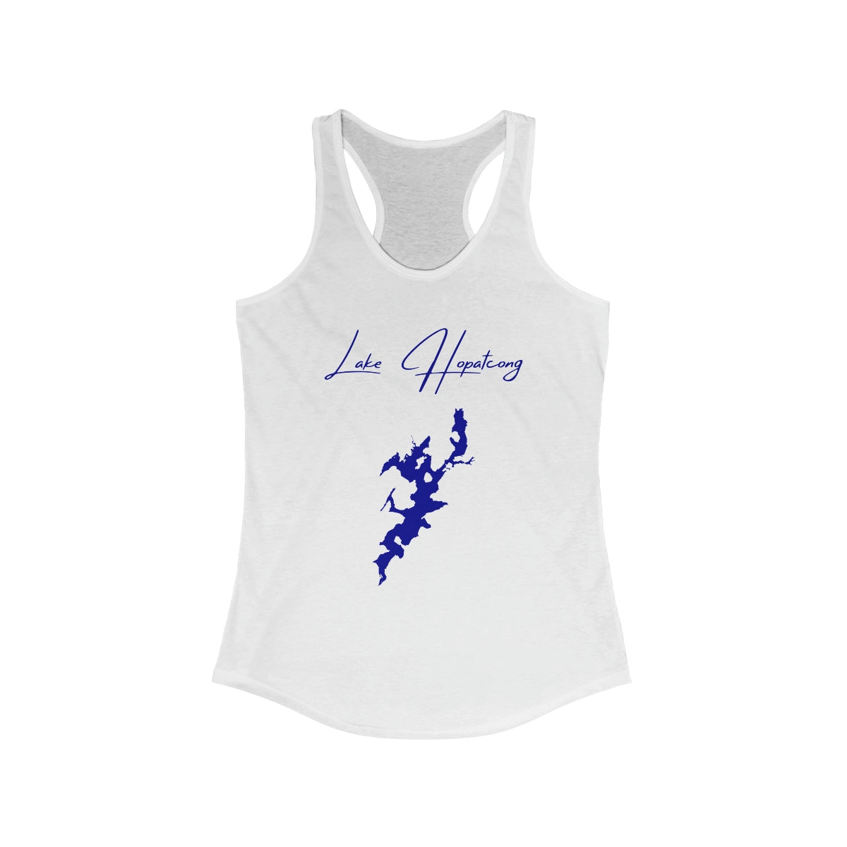 New  Jersey  Lake  Hopatcong  Racerback-Tank  front  position  view  from  front  solid  white.webp