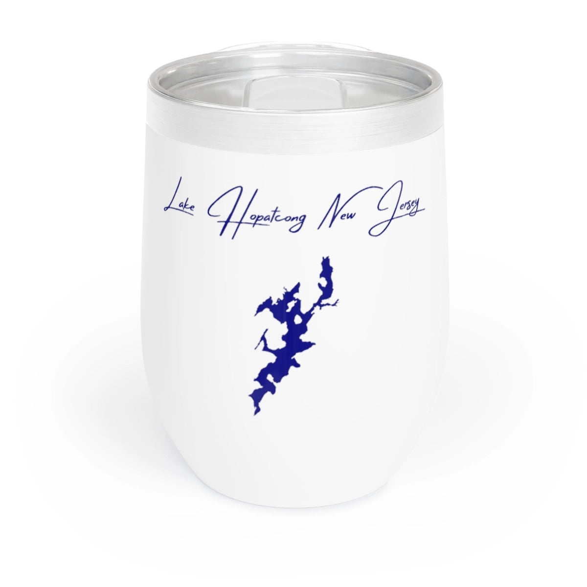 New  Jersey  Lake  Hopatcong  Wine  Tumbler  front  position  view  from  front  white.webp