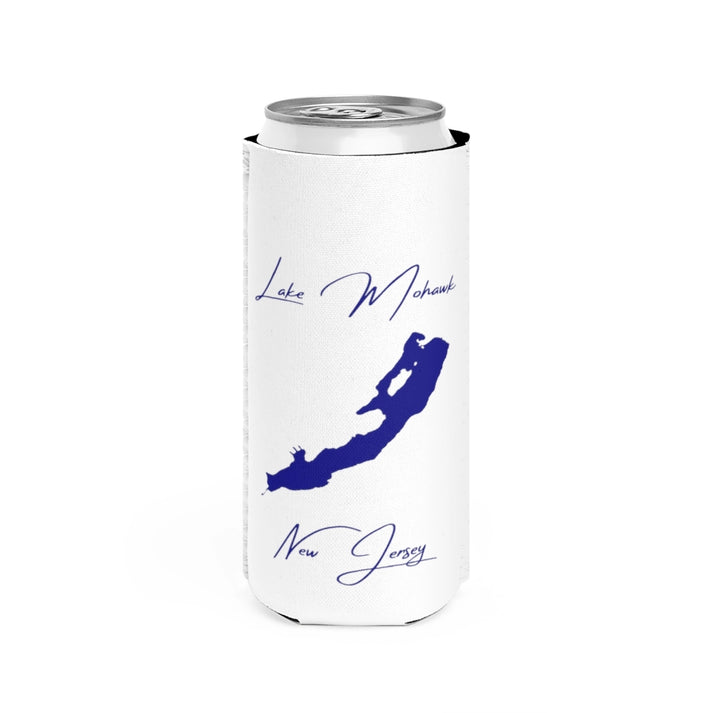 New  Jersey  Lake  Mohawk  Slim  Can  Koozie  front  position  view  from  front  white.webp