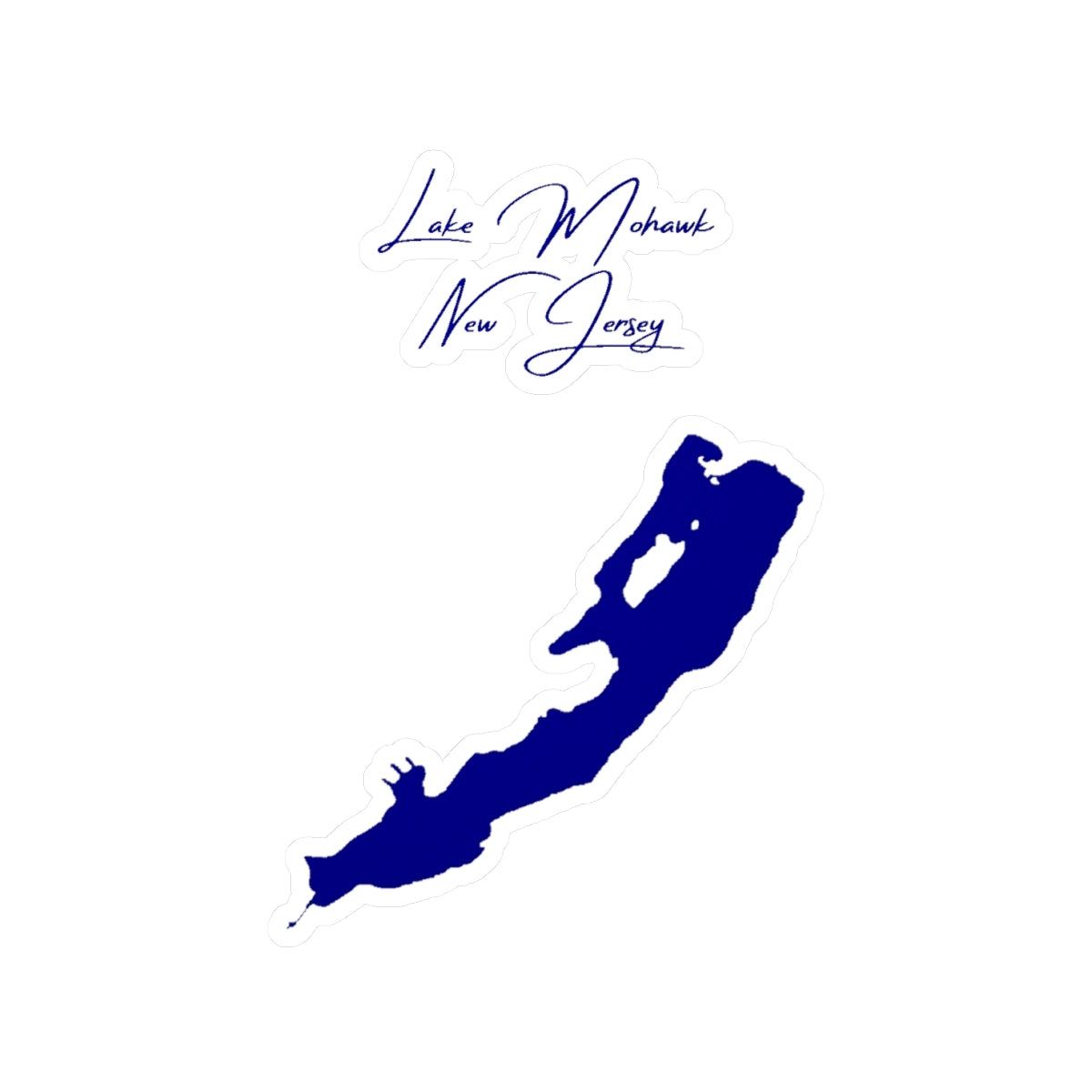 New  Jersey  Lake  Mohawk  Vinyl  Decal  other  position  view  from  front  4  x  6.webp
