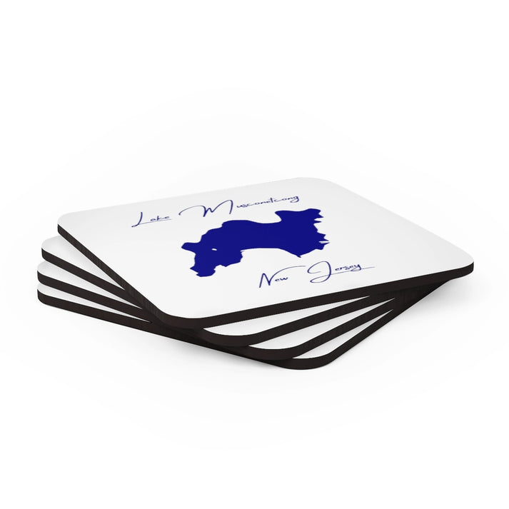 New  Jersey  Lake  Musconetcong  Coaster  Set  front  position  view  from  stacked  3.75  x  3.75.webp