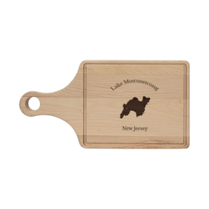 New  Jersey  Lake  Musconetcong  Engraved  Cutting  Board  front  position  view  from  front  maple.webp