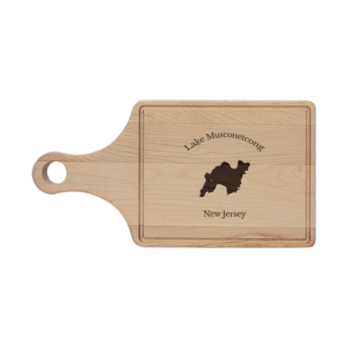 New  Jersey  Lake  Musconetcong  Engraved  Cutting  Board  front  position  view  from  front  maple.webp