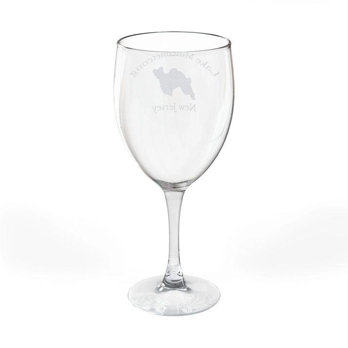 New  Jersey  Lake  Musconetcong  Engraved  Wine  Glass  other  position  view  from  back  10.5oz.webp