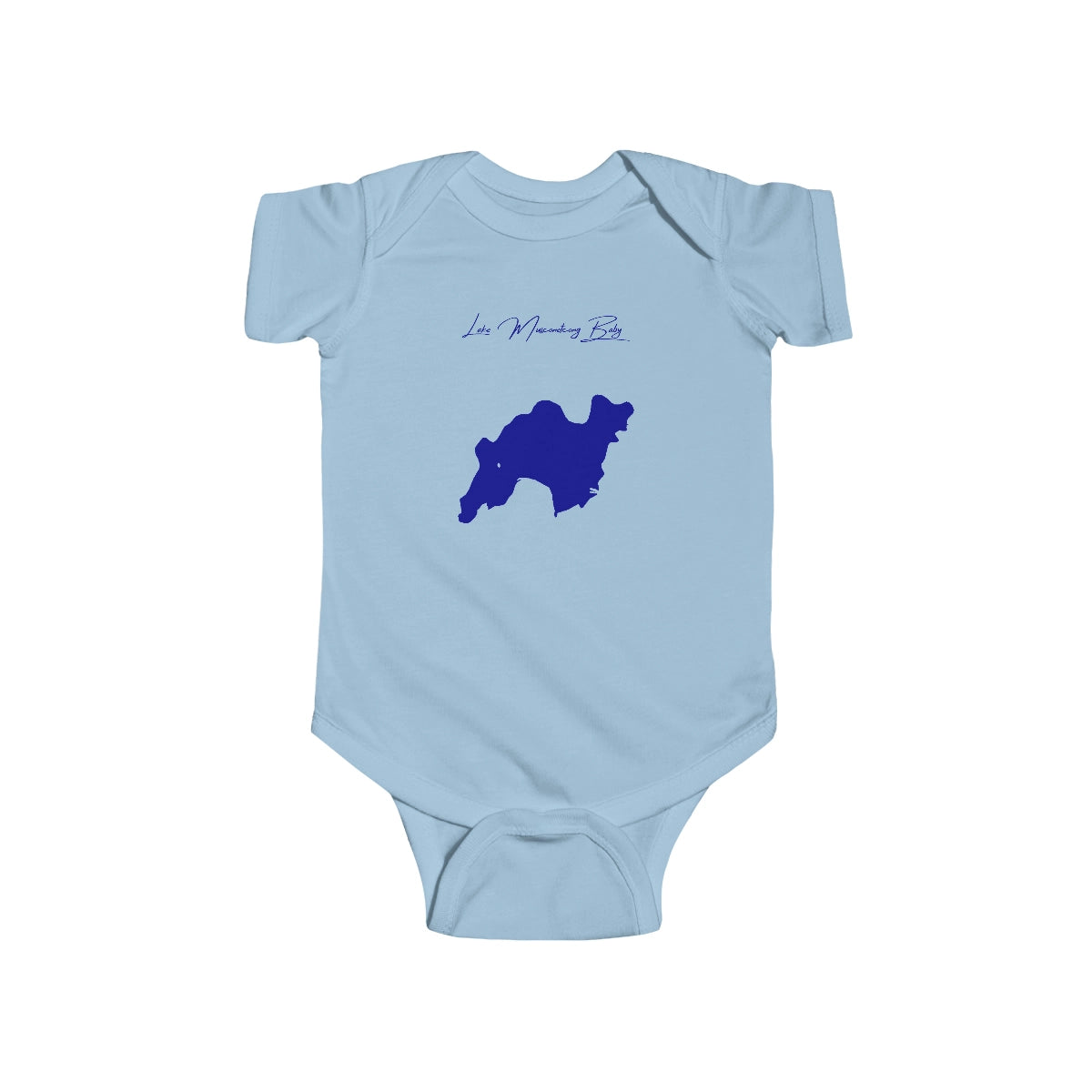 New  Jersey  Lake  Musconetcong  Onesie  front  position  view  from  front  light  blue.webp