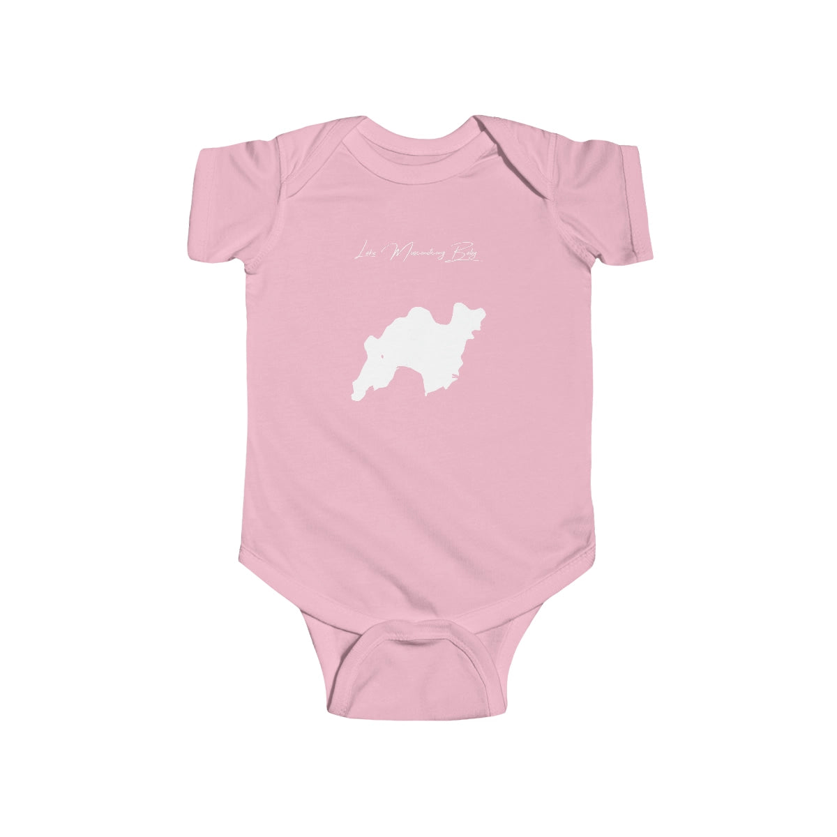 New  Jersey  Lake  Musconetcong  Onesie  front  position  view  from  front  pink.webp