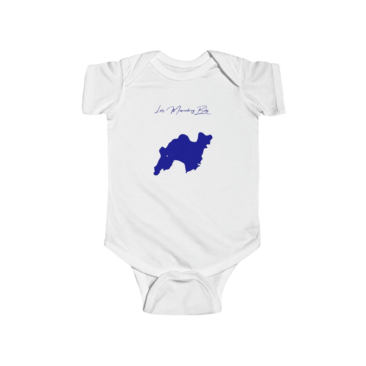 New  Jersey  Lake  Musconetcong  Onesie  front  position  view  from  front  white.webp