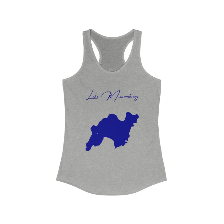 New  Jersey  Lake  Musconetcong  Racerback-Tank  front  position  view  from  front  heather  grey.webp