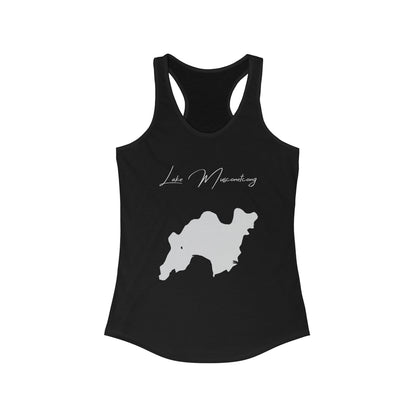 New  Jersey  Lake  Musconetcong  Racerback-Tank  front  position  view  from  front  solid  black.webp