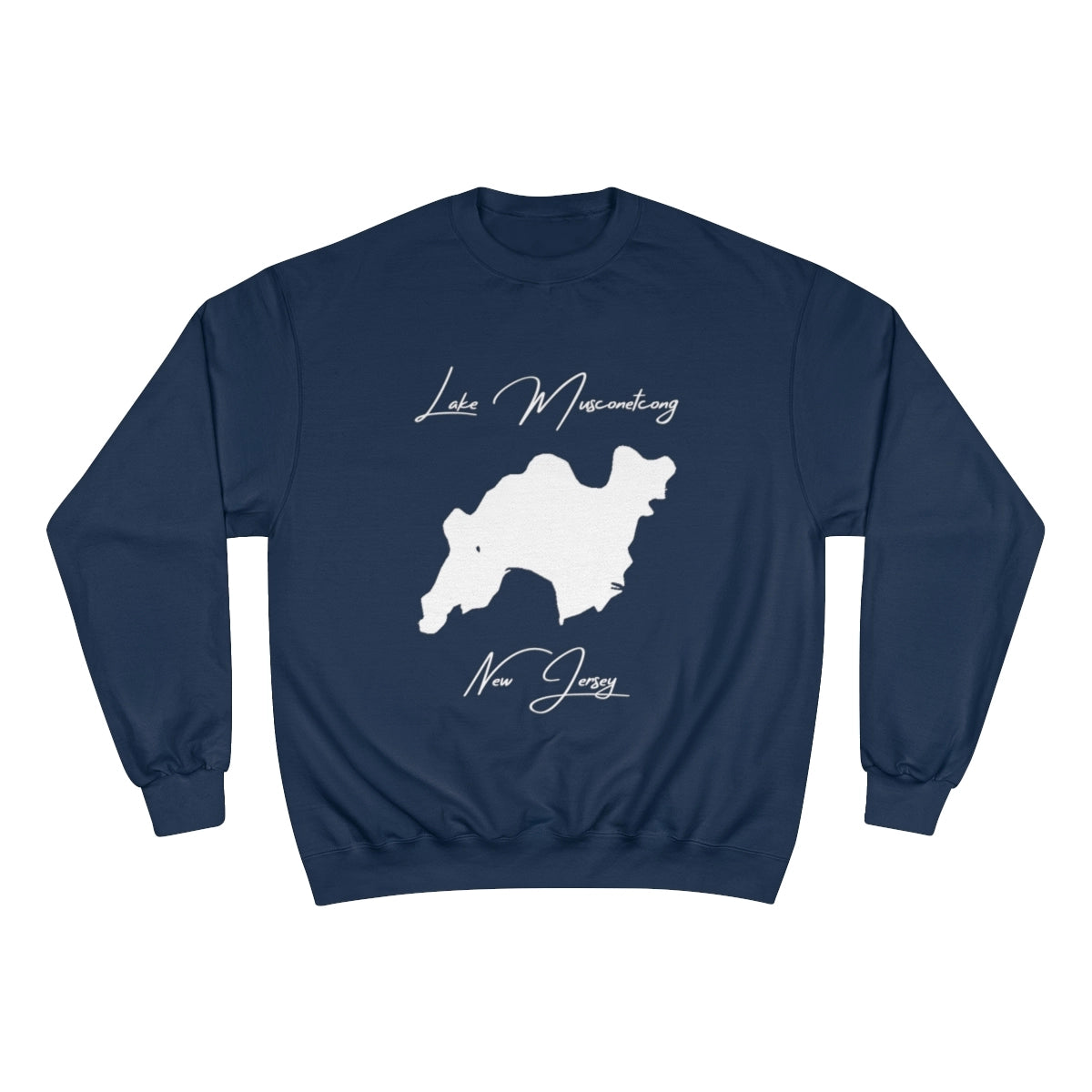 New  Jersey  Lake  Musconetcong  Sweatshirt  front  position  view  from  front  navy.webp