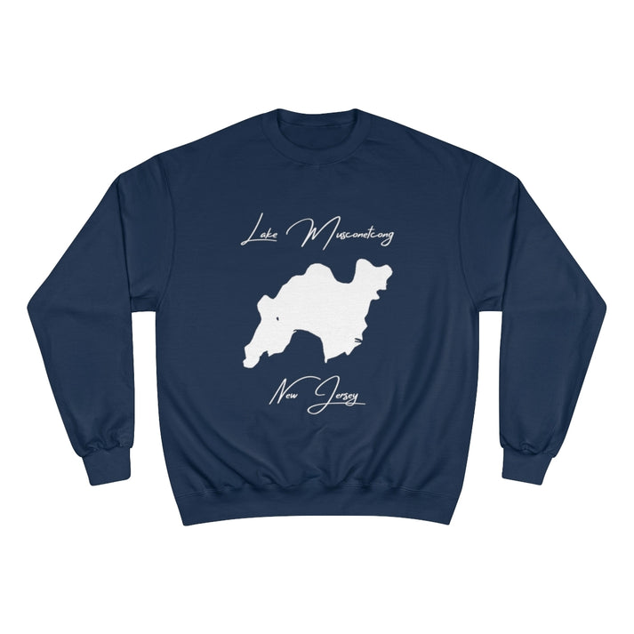 New  Jersey  Lake  Musconetcong  Sweatshirt  front  position  view  from  front  navy.webp