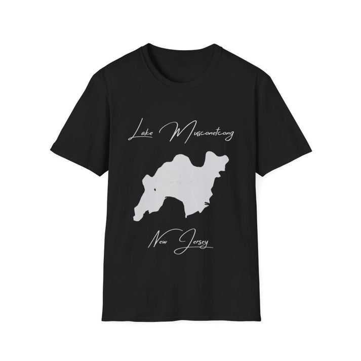 New  Jersey  Lake  Musconetcong  T-shirt  front  position  view  from  front  black.webp