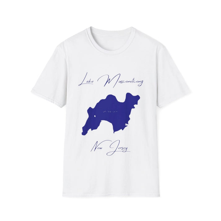 New  Jersey  Lake  Musconetcong  T-shirt  front  position  view  from  front  white.webp