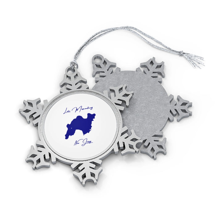New  Jersey  Lake  Musconetcong  XMAS  Ornament  front  position  view  from  front-and-back  one  size.webp
